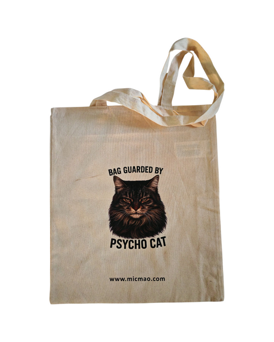 Platnena torba " Psycho cat" by LeeLoo Nude