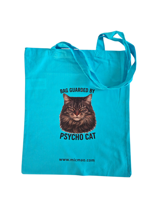 Platnena torba " Psycho Cat" by LeeLoo Blue
