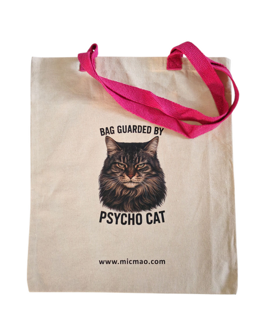 Platnena torba " Psycho Cat" Special Pink