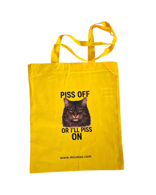 Platnena torba " Piss off" by LeeLoo Yellow