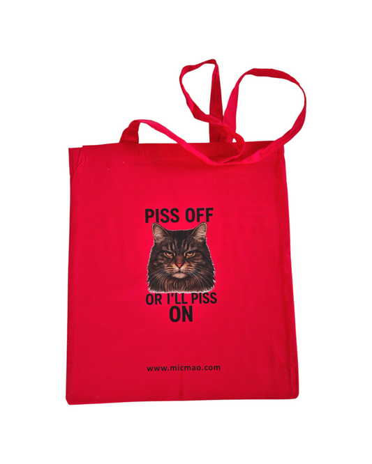 Platnena torba " Piss off" by LeeLoo Red